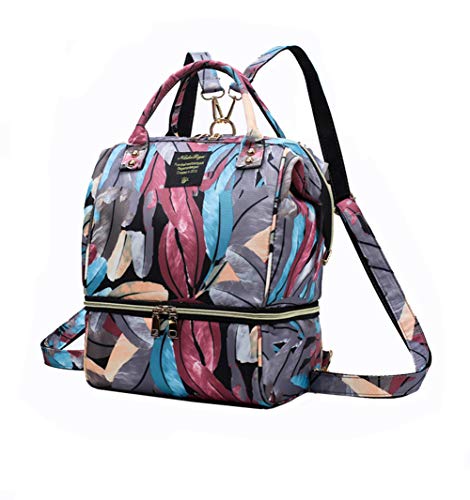 Boomly Baby Wickelrucksack Wickeltasche für Mama und Papa Mamabeutel Grosse Kapazität Isolierte Taschen Wasserdichter Reiserucksack Säuglingspflege (Mehrfarben, 24 * 17 * 30CM)