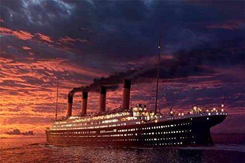 Puzzle Für Erwachsene 1000 Stück Für Erwachsene, Titanic Bei Sonnenuntergang Holzmontage Dekoration Für Das Zuhause Spielzeug Spiel Geschenk