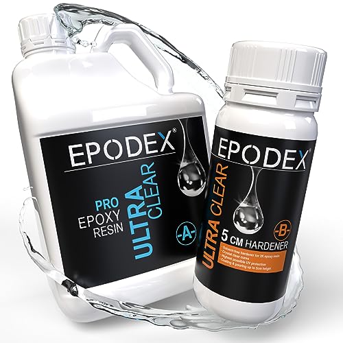 EPODEX® 2K Epoxidharz | Epoxy in Gießhöhe 0-5cm | River-Tische, Lampen und Epoxidharz Zubehör | Gießharz | Kunstharz | Resin | Glasklar oder in 40 Epoxidharz Farbe | Mengenrabatt