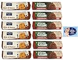 12er-Pack Testpaket Biscotti Cereali Cioccolato Ore Liete 250g + Gran Cereale 230g Kekse mit Müsli und Schokoladen Verpackt in Tube + 1er-Pack Kostenlos Felce Azzurra Talkumpuder, 100g-Beutel