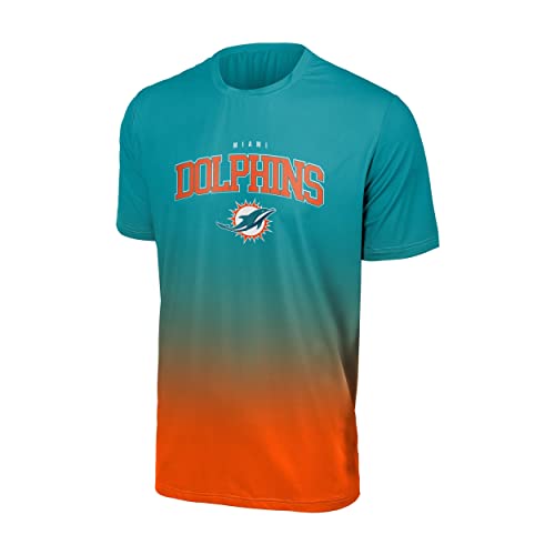Foco Miami Dolphins NFL Gradient Mesh Jersey Short Sleeve Herren T-Shirt - L