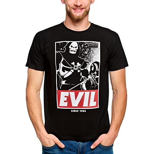Elbenwald Masters of The Universe T-Shirt mit Evil Design für Herren Damen Unisex Baumwolle schwarz - M