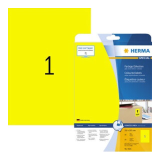 HERMA Etikett SPECIAL 4421 210x297mm gelb 20 St./Pack.