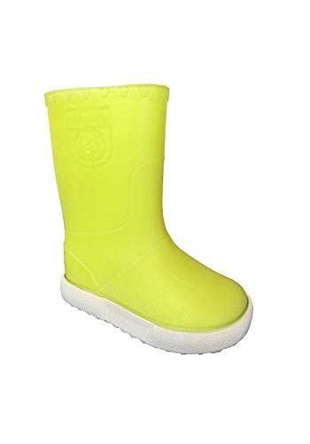 Boatilus Nautic Unisex Kinder Regenstiefel, Gelb - gelb, fluoreszierend - Größe: 34 EU