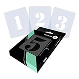 Zahlenschablonenset - 11.8x14cm - Zahlen und Symbole - Zahlenhöhe 7,2cm