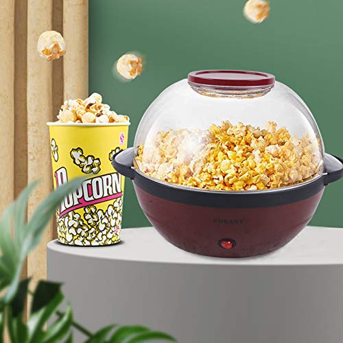 5 L Profi Popcorn machine Maker 850W Home Cinema Popcornautomat bis 130G gesund und fettarm, Filmabend Popcorn-Pfannen, Popcorn Rührer, Profi Popcornmaschine Motor