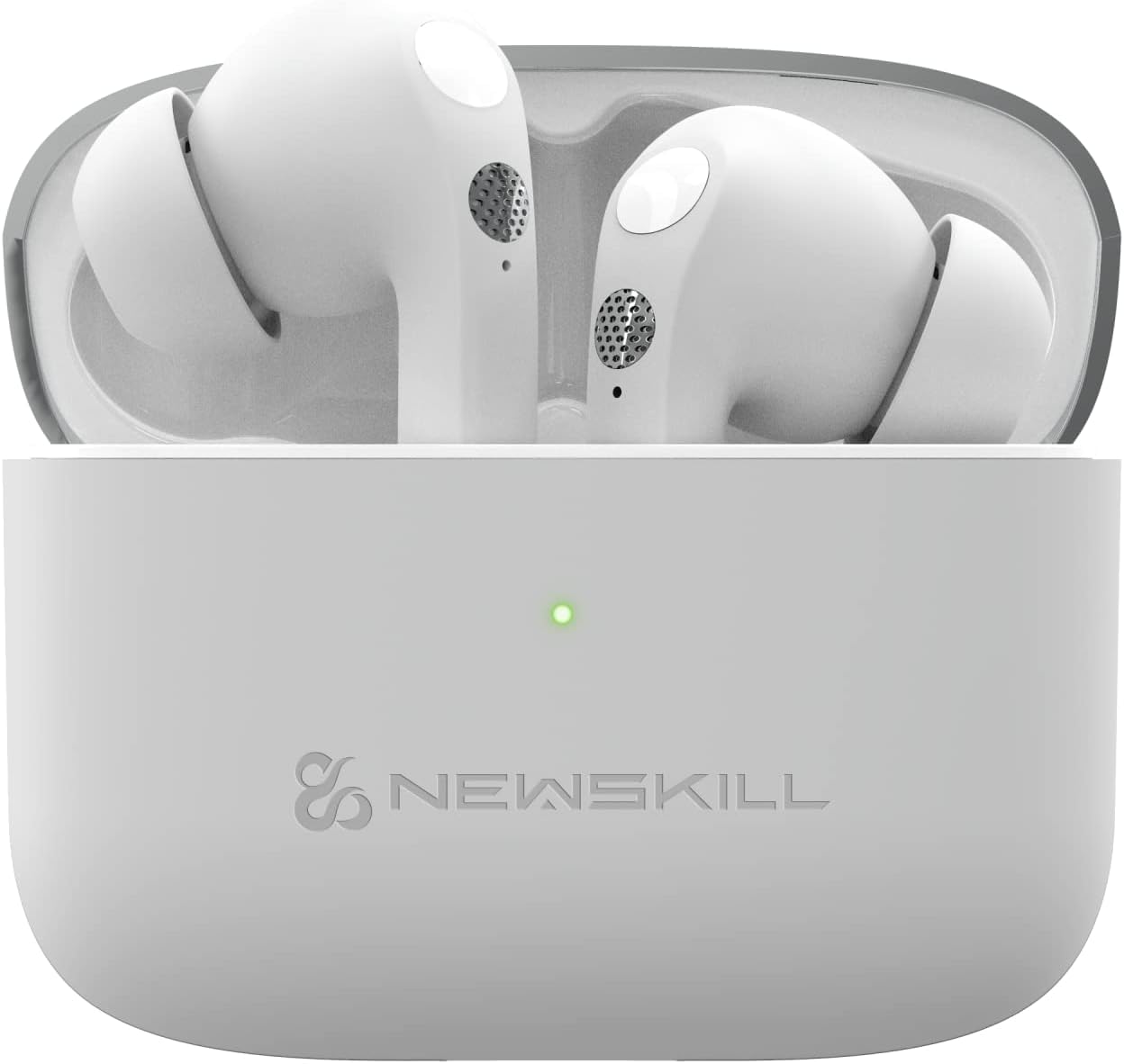 NEWSKILL Anuki Bluetooth 5.0 Wireless Headset, Touch Control, Geräuschunterdrückung, Mikrofon, IPX4 resistent, 16 Stunden Wiedergabe, Wireless Earbuds USB-C Charging, Weiß