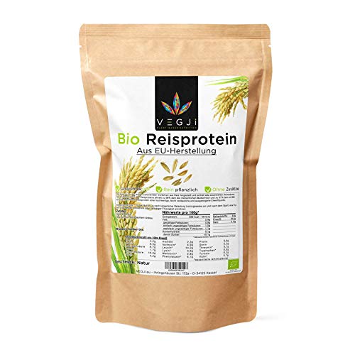 Bio Reisprotein aus EU-Herstellung - 1000g, geprüfte Qualität, schonende Verarbeitung, hoher EiweiÃŸgehalt