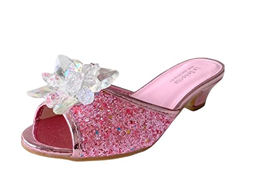 La Señorita Prinzessinnen Slippers Hausschuhe ELSA mit große Schneeflocke Rosa für Mädchen (numeric_31)