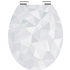 Schütte WC-Sitz 'Diamond HG' mit Absenkautomatik weiß/grau 37 x 43 cm