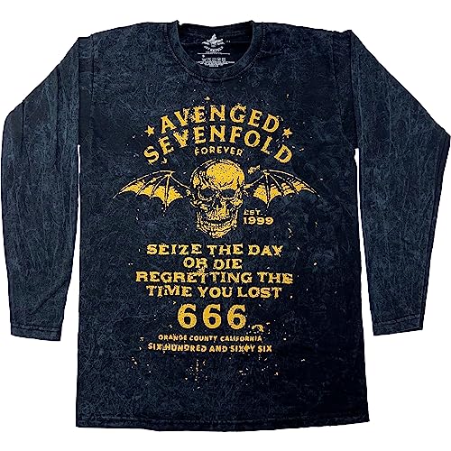 Avenged Sevenfold T Shirt Sieze The Day Logo offiziell Dip Dye Schwarz Long XXL