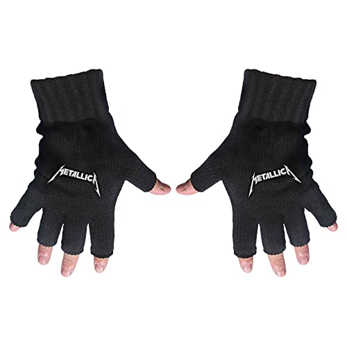 Band Monkey Metallica Unisex Fingerlose Handschuhe Logo, mehrfarbig, One size