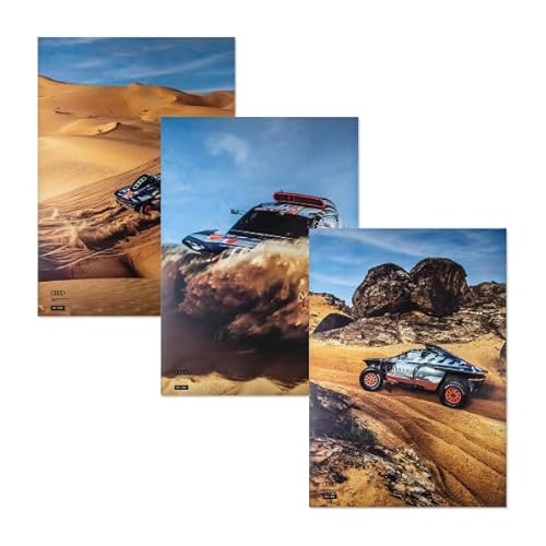 Audi 3292300200 Poster-Set (dreiteilig) RS Q e-tron Rallye Dakar Motorsport