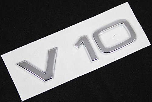 Audi 4E0853601A2ZZ Schriftzug V10 Original Emblem Tuning Schriftzug Chrom