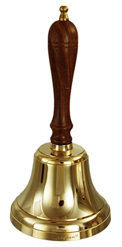 Buckingham massiv Hand Bell, Abendessen Bell Empfang, Bell, Schule Bell, Letzte Bestellung Bell, Bibliothek Bell, Kneipe Bell – 13 cm, Messing