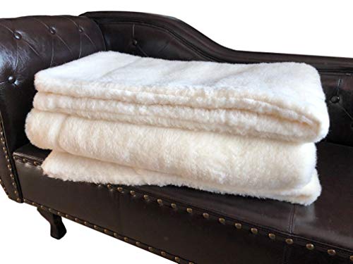 Oberbett Merino gewendet 135x200 aus 100% Merinowolle Sofaüberwurf Bettdecke Wolldecke Tagesdecke Merinowolle