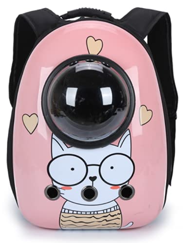 Space Pet Bag Kapselförmige Haustiertragetasche Atmungsaktive Luftpolstertasche Rucksack für Hund Katze Outdoor Reise Tragbare Tasche Fluggesellschaft zugelassene Reisetasche (Pink)
