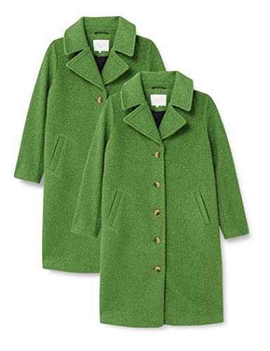 Cream Damen Kaffe Curve Women's Plus Size Coat Longline Jacket Classic Knee Length Buttoned Jacke, Artichoke Green, 46