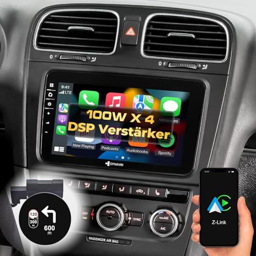 DYNAVIN Android Autoradio Navi für VW Passat Golf Polo Tiguan Sharan | Skoda | Seat, mit 4 * 100W DSP Verstärker | DAB+ Radio; Kompatibel mit Wireless Carplay und Android Auto: D8-V8 Premium Flex