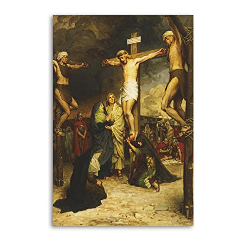 ZTJ Jesus Christus Die Kreuzigung Christus Poster Dekorative Malerei Leinwand Wandkunst Wohnzimmer Poster Schlafzimmer Gemälde 40 x 60 cm