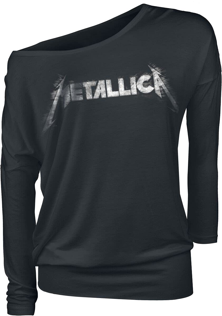 Metallica Spiked Logo Frauen Langarmshirt schwarz XL 95% Viskose, 5% Elasthan Band-Merch, Bands