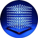 iCubeSmart LED Licht Cube Kit 3D Led Cube 8x8x8 with DIY Kit Elektronische Kit für schulpädagogisches Labor (Blau)