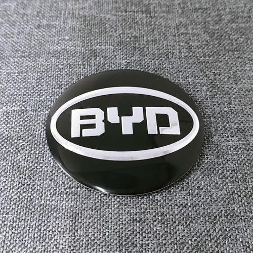 Auto-Radkappen-Dekorationsaufkleber für BYD 56.5MM, Abzeichen-Aufkleber, Felgenverkleidungen,Black