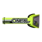 O'NEAL | Fahrrad- & Motocross-Brille | MX MTB DH FR Downhill Freeride | Verstellbares Band, optimaler Komfort, perfekte Belüftung | B-20 Goggle | Erwachsene | Neon-Gelb Schwarz Grau Clear | One Size