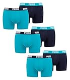 PUMA Herren Boxer Short Boxershort 6er Pack Größe S - XXL Aqua/Blue NEU, Größe:XXL