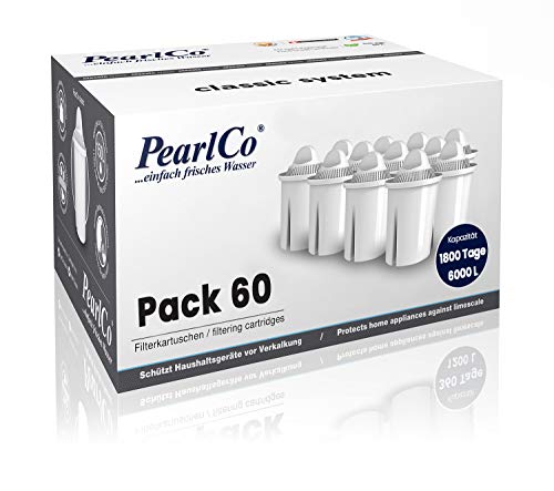 PearlCo - Universal classic Pack 60 Filterkartuschen - passend zu Brita Classic