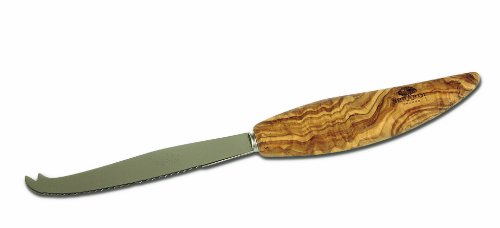Bérard Käsemesser Messer, Olivenholz, Edelstahl, Holz, 22,5 x 2,5 x 1,5 cm