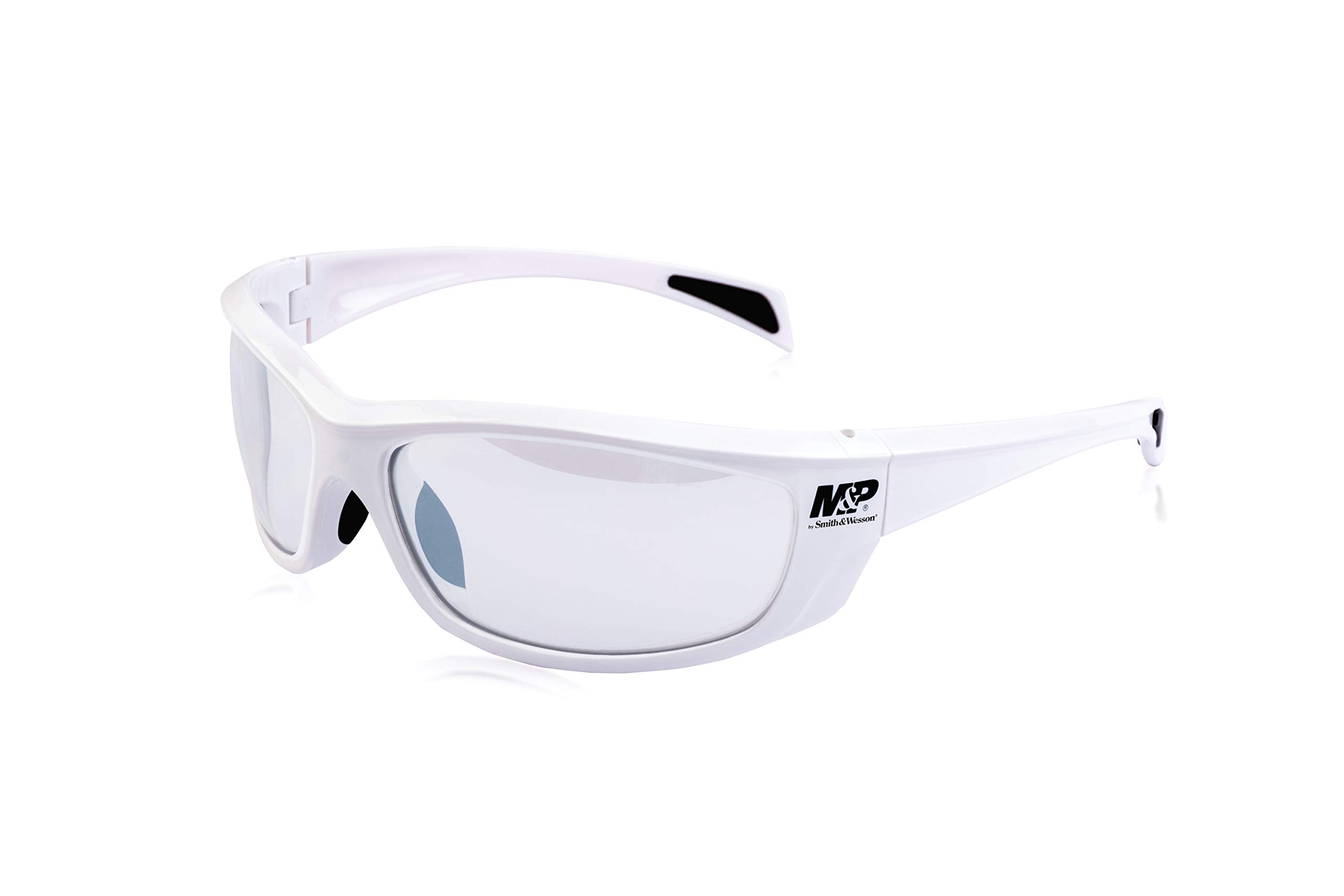 M&P Accessories 1108265-SSI Whitehawk Full Farm Schießbrille, glänzend, Weiß/Transparent – Multi, N/A