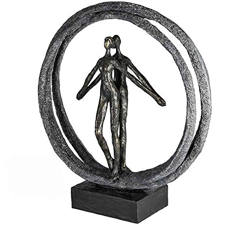 Casablanca - Skulptur - Figur - Dekofigur - Paar im Ring - Poly - Farbe: Bronze