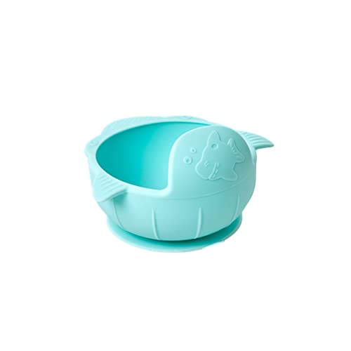 Rice Silikon Baby Schüssel mit Saugnapf Kinderschüssel Hellblau