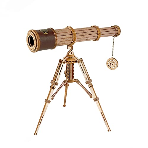 ROKR 3D Holzpuzzle Monokulares Teleskop Holz Modellbau Wissenschaft Geschenke für Erwachsene Kinder über 14 Jahre 314 Teilen, Monocular Telescope