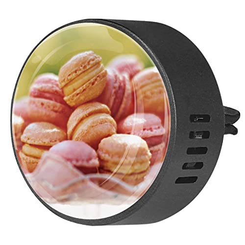Quniao Französische Mandel-Macarons, 2 Stück, benutzerdefinierte Auto-Aromatherapie, Lufterfrischer, Diffusor, Auto-Diffusor, Lüftungsschlitz, geeignet für Auto, Büro, Küche