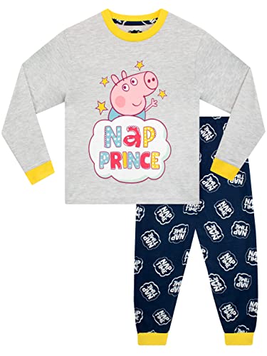 Peppa Pig Jungen George Pig Pyjamas Nachtwäsche für Kinder Grau 116