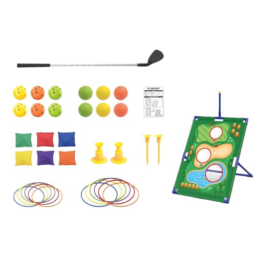 mimika Kinder-Golfschläger-Set, Golf-Set-Spiel | Golf-Übungsset | Sportliches Outdoor-Spielzeug, Sport-Golfspielzeug für Jungen und Mädchen, fördert die körperliche und geistige Entwicklung