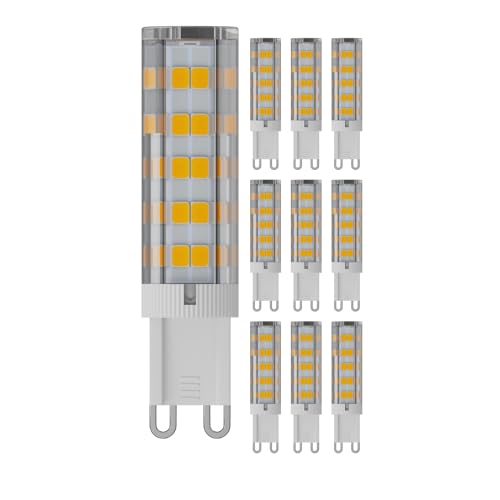 ledscom.de G9 LED Leuchtmittel, weiß (3800 K), 4,4 W, 596lm, 10 Stk.