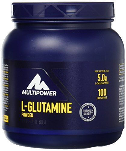 Multipower L-Glutamin Pulver (1x 500g) geschmacksneutrale essentielle Aminosäuren für Regeneration Sport - L-Glutamin Pulver - L Glutamine Powder