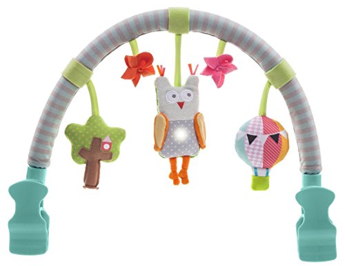 Taf Toys 11875 Weicher Bogen für den Kinderwagen Rasselnden Spielzeugen mit Musik und Licht