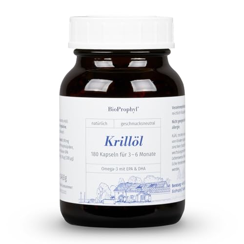 BioProphyl® Krill-Öl 180 Kapseln | hochdosiert 590 mg Krillöl | 159 mg Omega 3 Fettsäuren