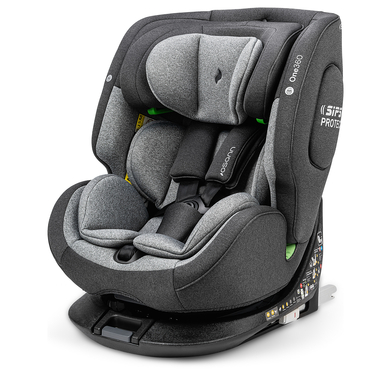Osann One360 i-Size, 360 Grad drehbarer Kindersitz 40-150 cm, Reboarder mit Isofix, mitwachsender Kinderautositz - Universe Grey