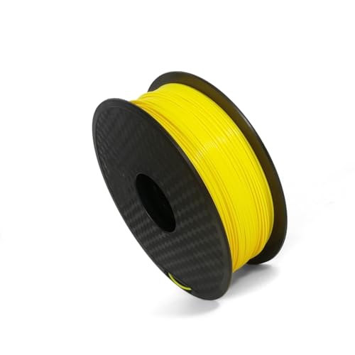 Buntes Filament for 3D-Drucker, ABS-Kohlefaser, 1,75 mm Maßgenauigkeit +/- 0,05 mm, Drucktemperatur 220–250 Grad, 1 kg (Farbe : Yellow)