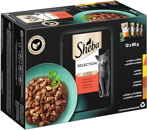 Sheba Selection in Sauce – Katzenfutter im Frischepack – Nassfutter für die täglichen Verwöhnmomente