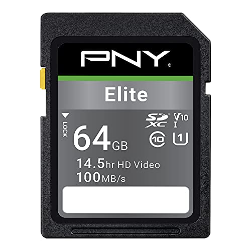PNY Pro Elite SDXC Card 512GB Class 10 UHS-I U3 100MB/s