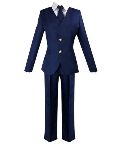 Jujutsu Kaisen Cosplay Miwa Kasumi Outfits, Damen Uniform Kostüm Anzug für Anime Fans Cosplay, Blau, XL