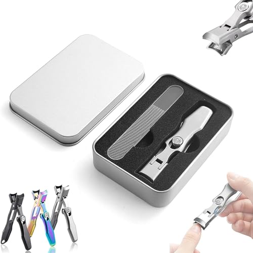Kipotek Nail Clippers, Large Opening Nail Clippers, Zilotar Portable Super Nail Clippers, Comfort Clip Nail Clipper, Vrsgs Nail Clippers, Splash-Proof Nail Clippers with Catcher (Silver)