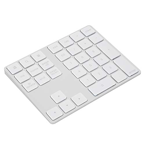 Drahtlose numerische Bluetooth-Tastatur, 34 Tasten Ultradünne wiederaufladbare Mini-Tastatur Wireless numerische kleine Tastatur für Windows, OS X, Android
