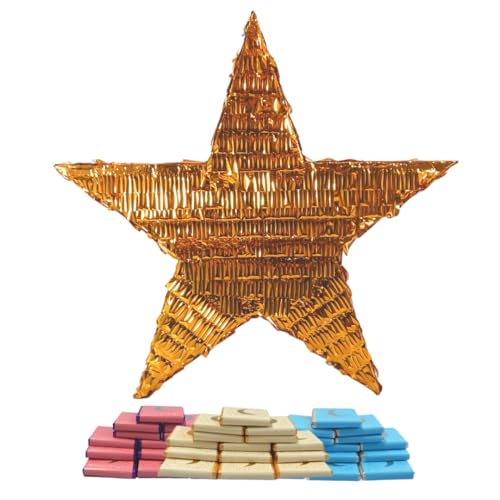 Star Pinata & Chocolate Squares Filler – Gold